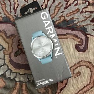 Garmin Vivimove HR watch with blue band